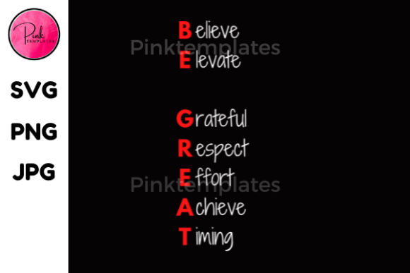Be Great TShirt Designs Graphic: Versatile Design Files