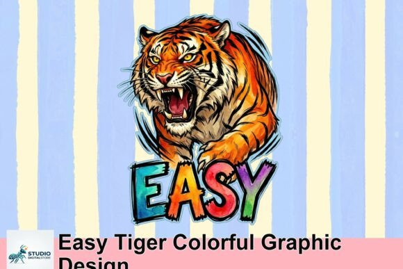 Easy Tiger Colorful Graphic Design: A Bold Pop of Energy