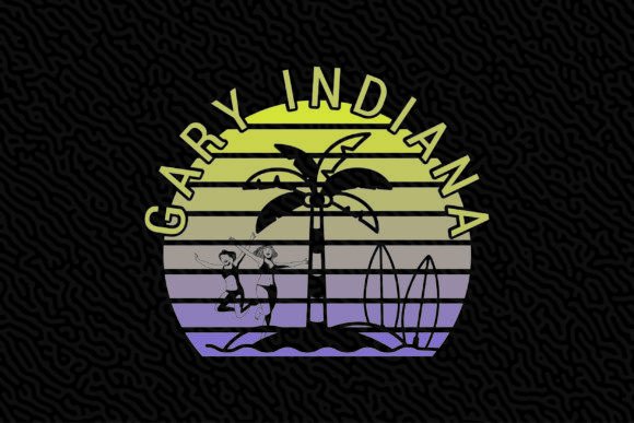 Retro Gary Indiana Vector Graphic Design: A Bold Branding Asset