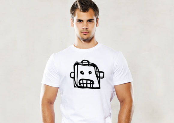Robot Doodle Graphic Tee Print File: Your Next Design Asset