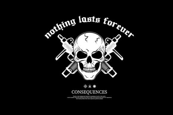 Skull Face Graphic Design: Urban Edge for Streetwear Brands
