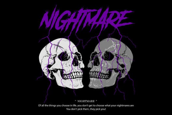 Unleash Edgy Aesthetics with Nightmare Streetwear Graphic Design